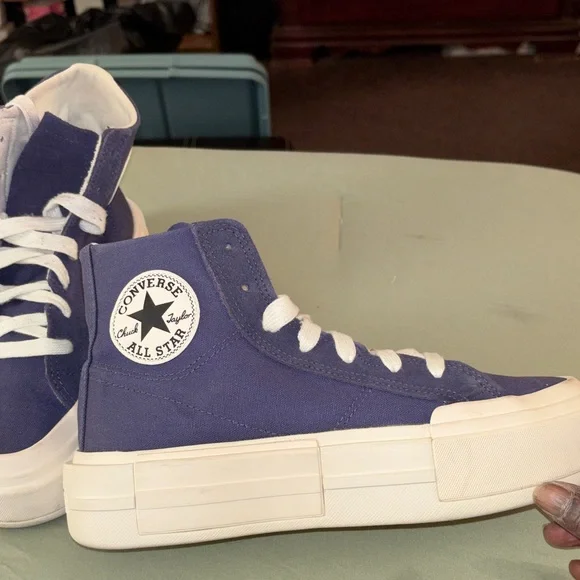 EUC Converse Blue High-Top platform Sneaker - Picture 4 of 10